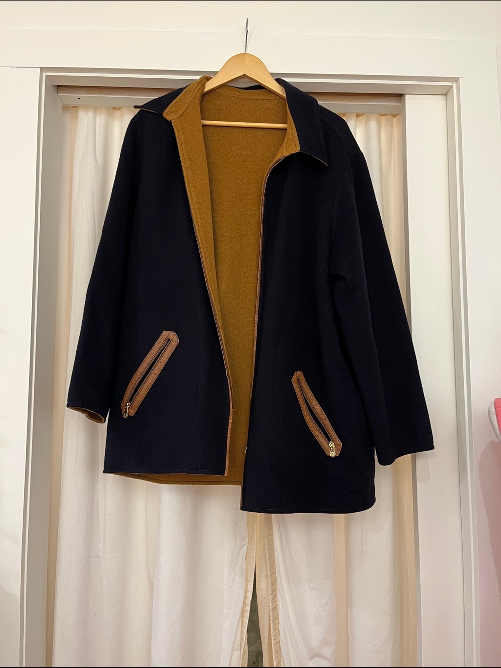 Black & Mustard Women's Coat